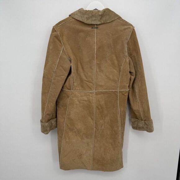 Guess Vintage Y2k Suede Leather Faux Fur Penny Lane Style Jacket Size Medium - Picture 9 of 12